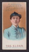 Cigarette card, Kinnear, Jockeys, Tod Sloan, single card issue (gd)