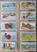 Trade cards, 14 sets in modern album, Sport related including Bassett Swim & Survive, Victoria