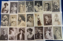Postcards, 50 signed cards of Victorian and Edwardian actors and entertainers to include Vesta