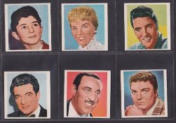 Trade cards, Kane Disc Stars 6.2 x 6cm (set 50 cards) including Elvis Presley, Buddy Holly & the