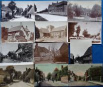 Postcards, Oxfordshire, a selection of 12 cards of Oxfordshire towns and villages, with RPs of