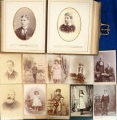 Photographs, Cabinet & CDV Photographs, in Victorian album with gilded page edges, inc. Portraits,