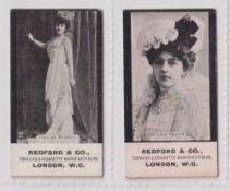 Cigarette cards, Redford's, Actresses 'BLARM', two cards, Cleo de Bertyl & Lucy Gerard (gd) (2)