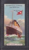 Trade card, Cadbury's Largest Steamers in the World, Titanic card, single card issue (slight marks