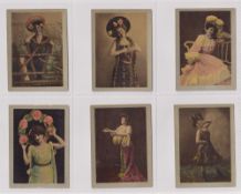 Cigarette cards, Phillips, Beautiful Women, 'L' size (45/50, missing nos W522, W524, W532, W534 &