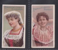 Cigarette cards, Robinson, Beauties (Ten Brands, both 'Man Friday Mixture' backs), two cards, ref.