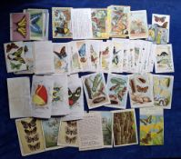 Trade cards, approx. 100 cards, all featuring Butterflies & Moths, Continental issues including