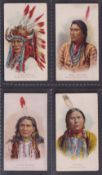 Cigarette cards, USA, Kimball, Savage and Semi-Barbarous Chiefs & Rulers, North America Chiefs, four