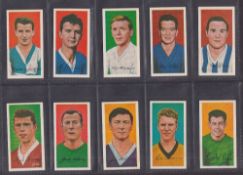 Trade cards, Barratt Famous Footballers A10 (set 50 cards) including Gordon Banks (gen vg)