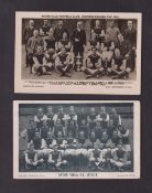 Football postcards, Aston Villa FC, two b/w cards, one printed showing Aston Villa Squad for 1912/