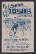Tobacco issue, Smith's, paper advert for Smith's Cup Tie Cigarettes with footballers illustration,
