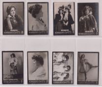 Cigarette cards, Edward Newbegin Actors & Actresses, 8 cards; Lena Ashwell, Ethel Matthews,