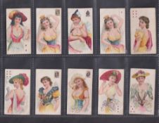Cigarette cards, India, Star Tobacco Co, Beauties (P/C inset), ten cards, backs headed 'Take-Me-Up