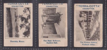 Cigarette cards, E Robinson & Son, Derbyshire & The Peaks, 3 type cards 'Thoresby House', 'State