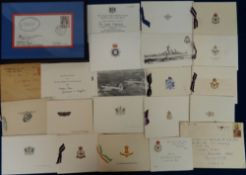 Ephemera, a selection of items to comprise 17 crested Christmas cards to include RAF Scampton, RAF
