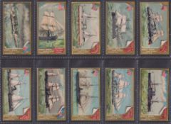 Cigarette cards, USA, Kinney, Naval Vessels of the World (set, 25 cards) (gd)