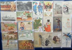 Postcards, a good mixed subject collection of 38 cards, with glamour (Gerard, Harrison Fisher, Alice