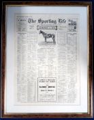 Horse Racing, The Sporting Life Almanac, a collection ten large, rolled, supplements issued with the