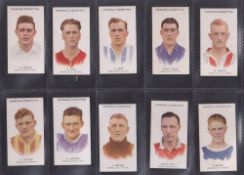 Cigarette cards, Carreras 2 part sets Footballers; small titles 68/75 & large titles 63/75