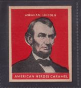 Trade card, USA, United States Caramel Company Our Presidents type card, Abraham Lincoln (slight