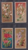 Cigarette cards, USA, Goodwin's, Flowers, four cards, Magnolia, Mock Orange, Verbena & Violet (