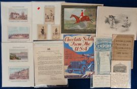 Ephemera, approx. 150 items to include circa 20 assorted letters on headed paper, several