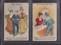 Cigarette cards, Robert's, Nautical Expressions (Navy Cut Cigarettes), two cards, 'Two Bells' & '