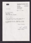 Cricket autograph, Kerry Packer, Australian Media Tycoon & founder of World Series Cricket, a