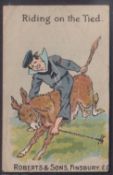 Cigarette card, Roberts & Sons, Nautical Expressions (No Brand), type card, 'Riding on the Tied' (