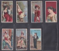 Cigarette cards, D. & J. MacDonald, Actresses, 'MUTA' (7/10, missing Miss Fortescue, Miss F.