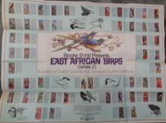 Trade card poster, Brooke Bond East African Birds series 2 poster, showing printed version of a card
