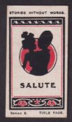 Cigarette card, Roberts, Stories Without Words, type card, 'Salute' (light crease, gd) (1)
