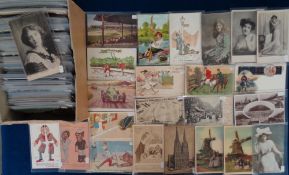 Postcards, a mixed age collection of approx. 400 cards. Includes a few comic, Scotland, scenic