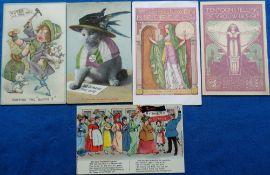 Postcards, Women’s Rights, Suffragette Comedy, Hunting the Suffie & Votes for Women Cat; Dutch