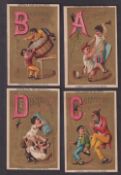 Trade cards, USA, Trifet's, Boston, Alphabet cards, 'X' size, 26 cards advertising a number of