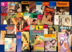 Glamour magazines, a collection of approx. 60, 1960's onwards adult magazines inc. small format
