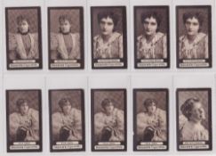 Cigarette cards, Ogden's, Dominoes - Actresses, Corners Not Mitred (set, 28 cards) (gen. gd)