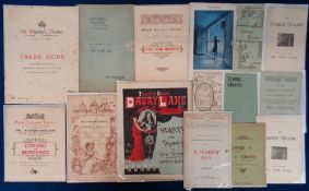 Entertainment, Theatre Programmes, 300 London, mainly Victorian to 1930s, programmes to include