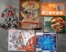 Meccano, 5 sets to comprise a completed Robot with case, a cased Super Construction Set (not