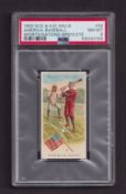 Cigarette card, Wills Sports of all Nations type card no.33 Baseball (Birds Eye back) professionally