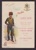 Trade card, Liebig, Menu Card, Uniforms & Badges of the British Army, single card, 'Royal Horse