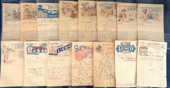 Trade issues, Liebig, a collection of 15 bill heads & invoices, mostly from the 1890's, various