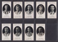 Cigarette cards, Taddy Prominent Footballers (no footnote), 9 cards Sheffield United, Benson,