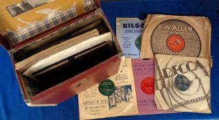 Football recordings, a collection of 30+ vintage 78rpm football related records inc. 'On the Day