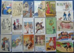 Postcards, Comic, a mixed comic collection of 30+ cards, artists include McGill, Lewin, Lime,
