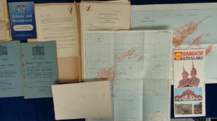Maps, a selection of maps and other items to include 20+ 1943/4 dated War Office maps of Germany,