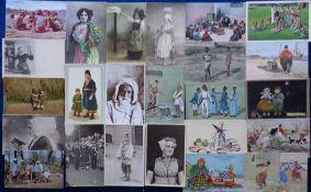 Postcards, Ethnics, a collection of approx. 90 cards to include Asian, African, European and