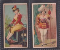 Cigarette cards, USA, Cameron & Cameron, Occupations for Women, two cards, Bodyguard & Coachman (gd)