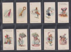 Cigarette cards, Carreras Alice in Wonderland square corners (set 48 cards) (a few with slight marks