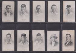 Cigarette cards, Anon, Australian & English Cricketers 'A Series Of' (set, 50 cards, as Wills) (set,